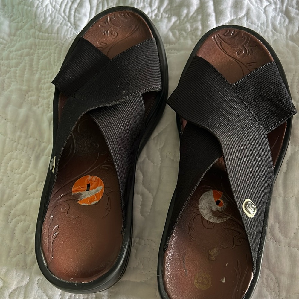 black sandals